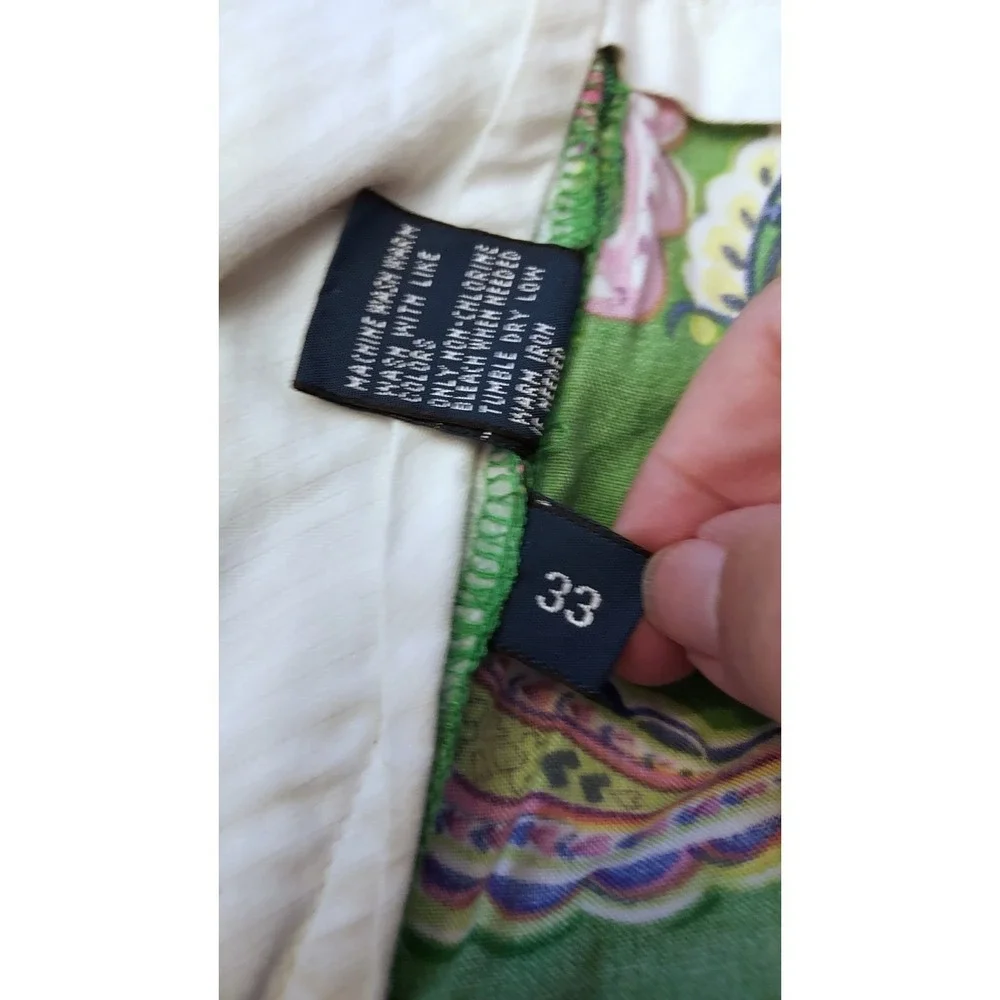 Polo Ralph Lauren Green Paisley Print Shorts‎ Preppy Casual Menswear